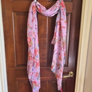 Betsey Johnson Pink Floral Oversized Wrap/Scarf